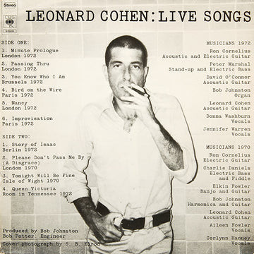 Leonard Cohen : Live Songs (LP, Album)