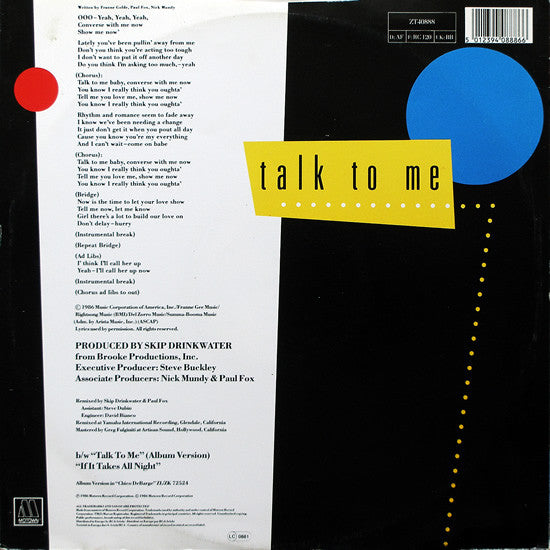 Chico DeBarge : Talk To Me (12")