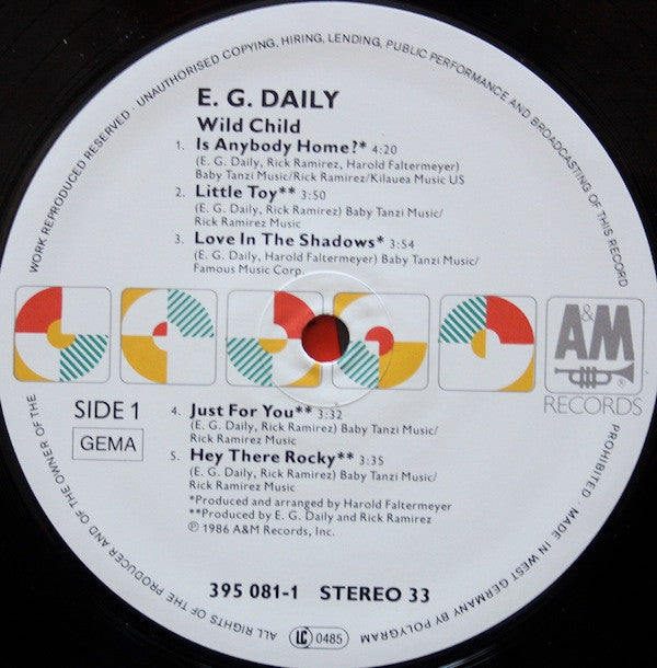 E.G. Daily : Wild Child (LP, Album)