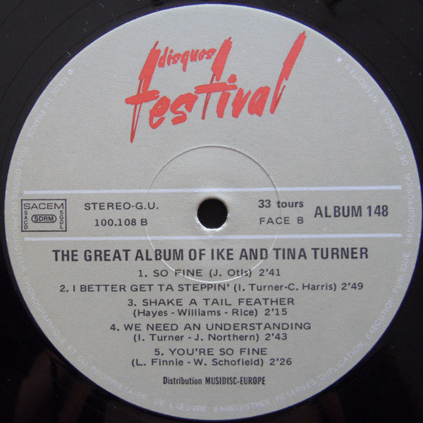 Ike & Tina Turner : The Great Album Of Ike And Tina Turner (LP, Album, RE + LP, Album, RE + Comp)