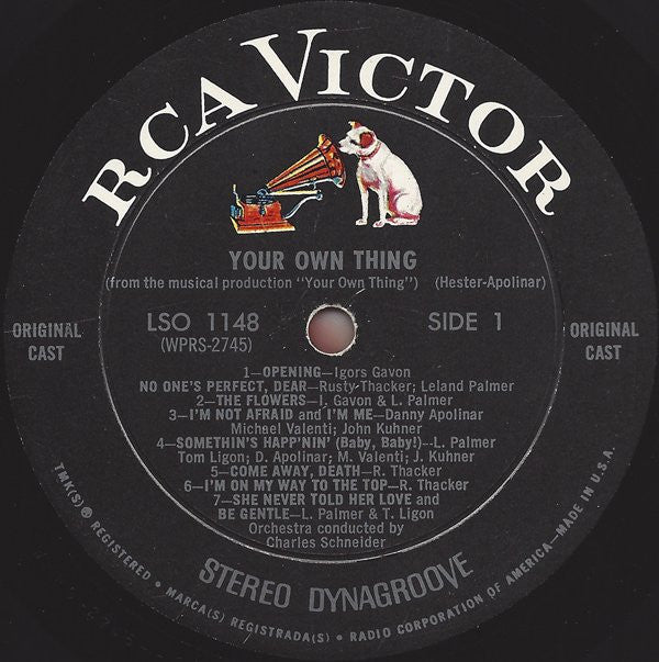 Hal Hester, Danny Apolinar, Donald Driver : Your Own Thing (Original Cast Recording) (LP, Album, Hol)