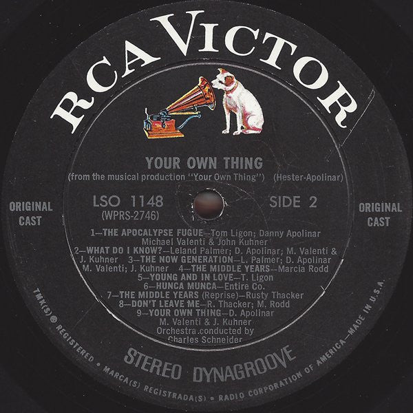 Hal Hester, Danny Apolinar, Donald Driver : Your Own Thing (Original Cast Recording) (LP, Album, Hol)