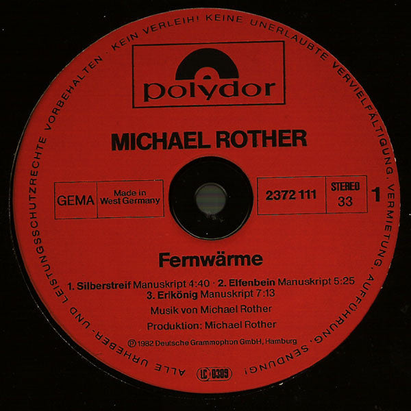 Michael Rother : Fernwärme (LP, Album)