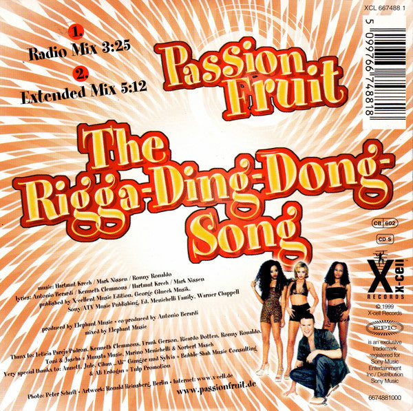 Passion Fruit : The Rigga-Ding-Dong-Song (CD, Single, Car)