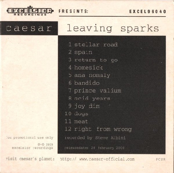 Caesar (4) : Leaving Sparks (CD, Album, Promo)