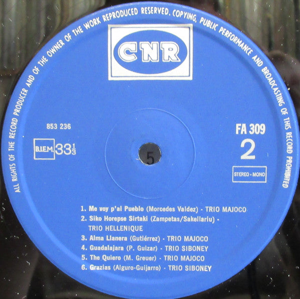 Trio Hellenique / Trio Siboney / Trio Majoco : Sunny Music (LP, Comp)