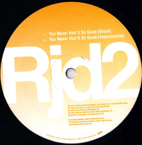 RJD2 : You Never Had It So Good (12")