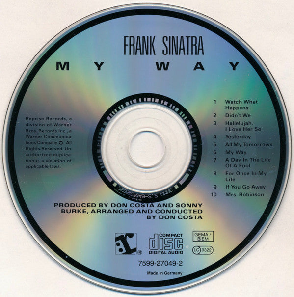 Frank Sinatra : My Way (CD, Album, RE)