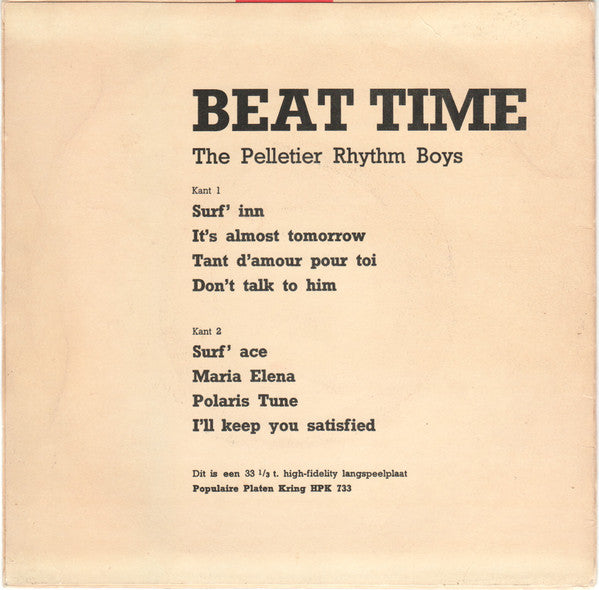 The Pelletier Rhythm Boys : Beat Time! (7", LP)