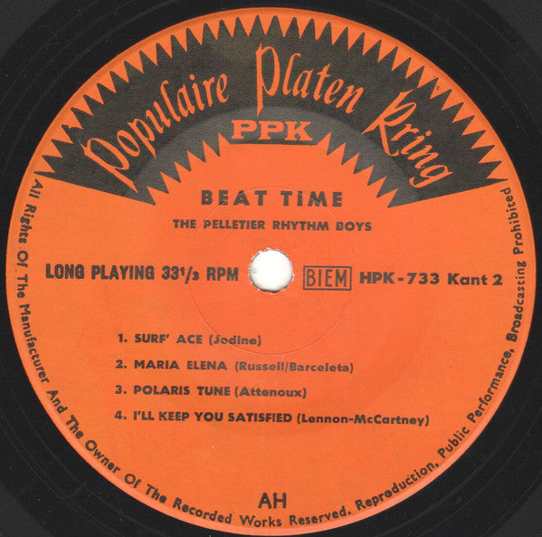 The Pelletier Rhythm Boys : Beat Time! (7", LP)