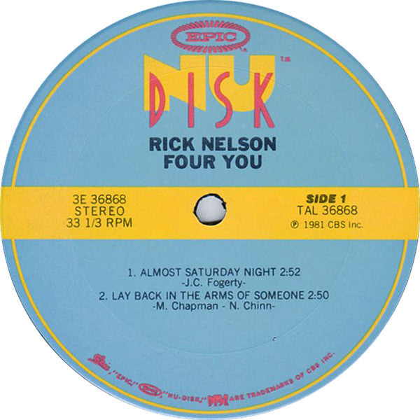 Rick Nelson* : Four You (10", Ter)