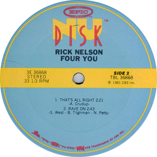 Rick Nelson* : Four You (10", Ter)