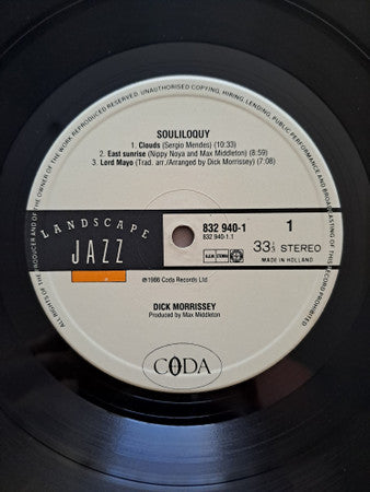 Dick Morrissey : Souliloquy (LP, Album)