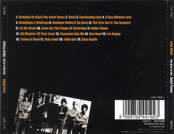 The Love Affair : The Best Of The Good Times (CD, Comp)
