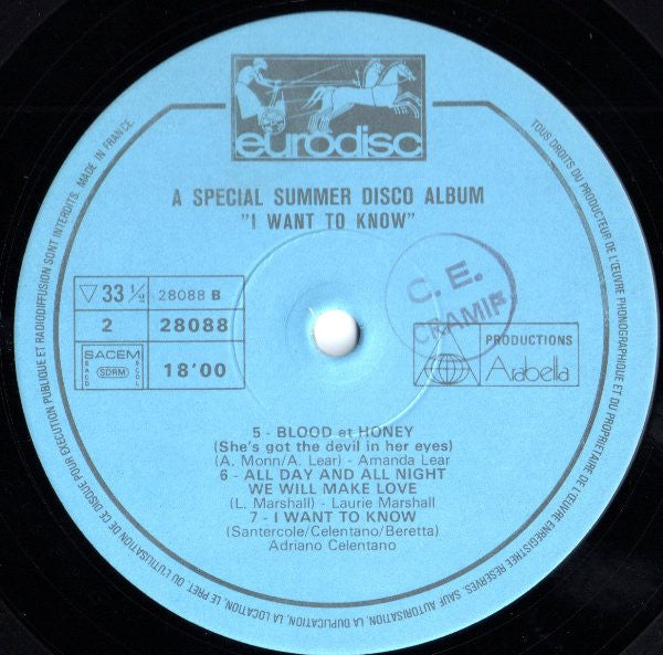 Various : Special Summer Disco - I Want To Know (LP, Comp, Mixed)