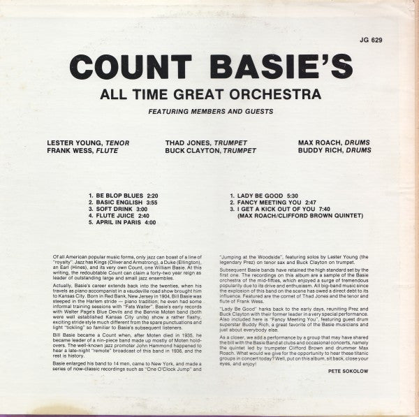 Count Basie : Count Basie With His All-Time Great Orchestra Featuring Members And Guests (LP, Comp)