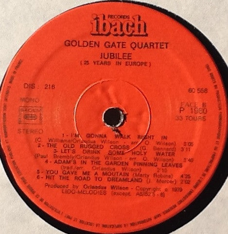 The Golden Gate Quartet : Jubilee 25 Années En Europe (LP)