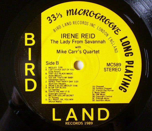 Irene Reid Featuring The Mike Carr Quartet : The Lady From Savannah (LP, Album)