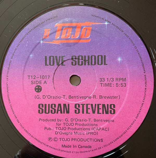 Susan Stevens : Love School (12")