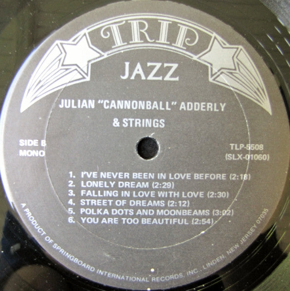 Cannonball Adderley : Julian "Cannonball" Adderley & Strings (LP, Mono, RE)