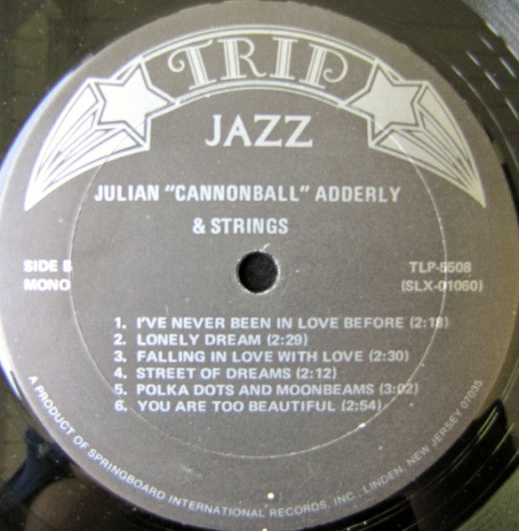 Cannonball Adderley : Julian "Cannonball" Adderley & Strings (LP, Mono, RE)