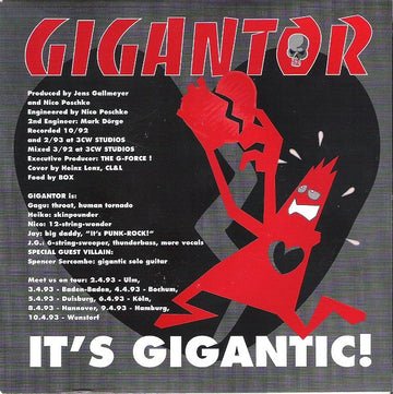 Gigantor / Youth Brigade : It's Gigantic! / It's Not Enough (7", Single, Red)