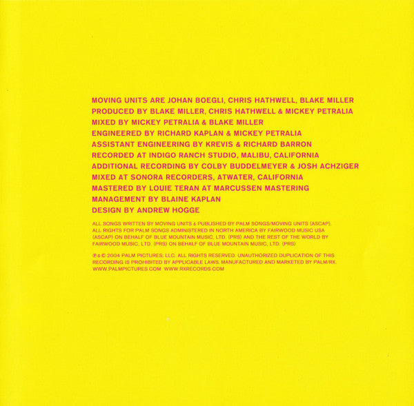 Moving Units : Dangerous Dreams (CD, Album, Sli)