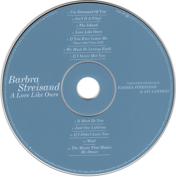 Barbra Streisand : A Love Like Ours (CD, Album, RE)
