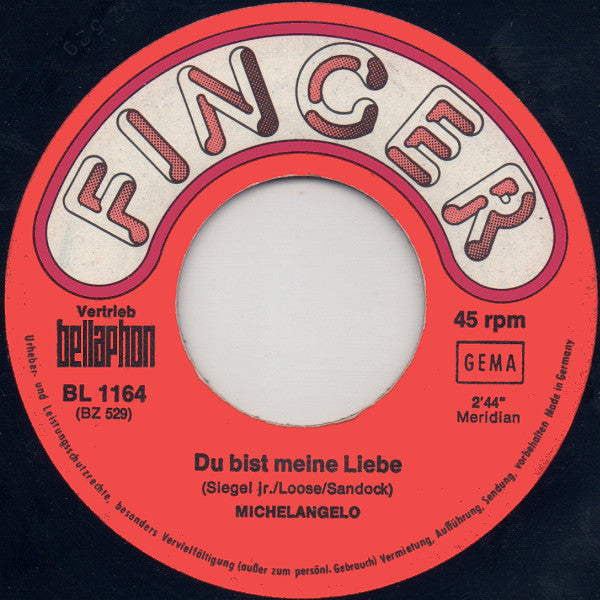 Michelangelo (3) : Du Bist Meine Liebe / Hand Aufs Herz (7", Single)