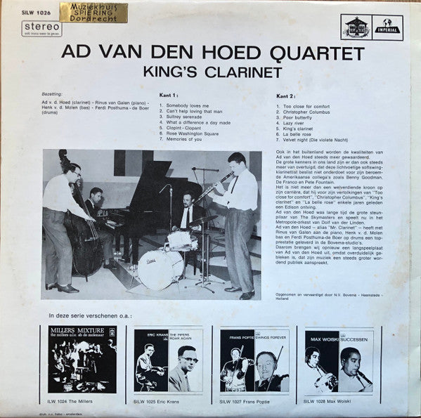 Ad Van Den Hoed Kwartet : King's Clarinet (LP, Album)
