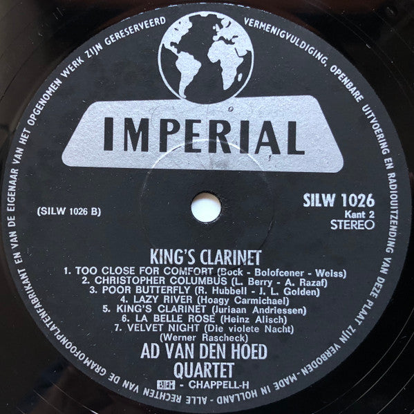 Ad Van Den Hoed Kwartet : King's Clarinet (LP, Album)