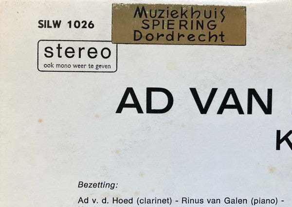 Ad Van Den Hoed Kwartet : King's Clarinet (LP, Album)