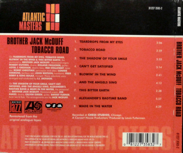 Brother Jack McDuff : Tobacco Road (CD, Album, RE, RM)