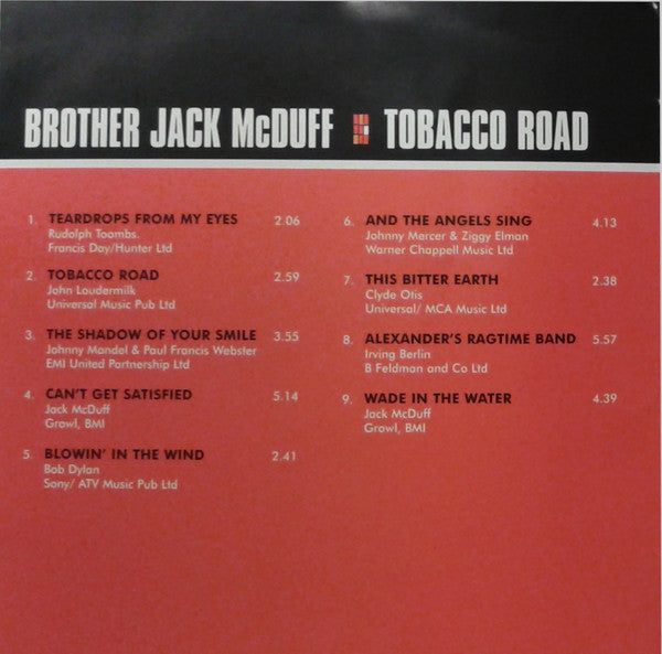 Brother Jack McDuff : Tobacco Road (CD, Album, RE, RM)