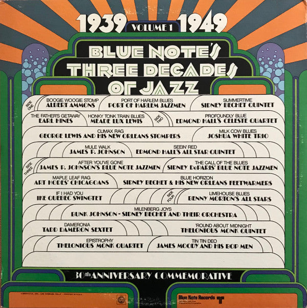 Various : Blue Note's Three Decades Of Jazz - Volume 1 - 1939 - 1949 (2xLP, Comp)