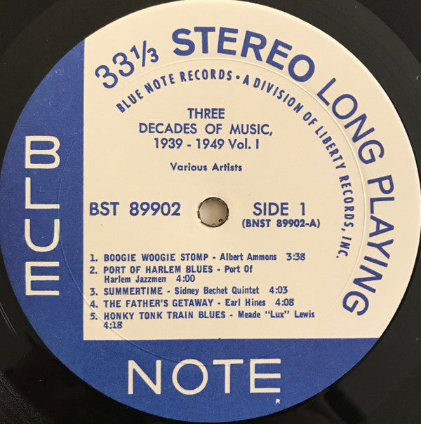 Various : Blue Note's Three Decades Of Jazz - Volume 1 - 1939 - 1949 (2xLP, Comp)