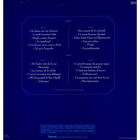 Edith Piaf : Album 2 Disques (2xLP, Album, Comp, RE)