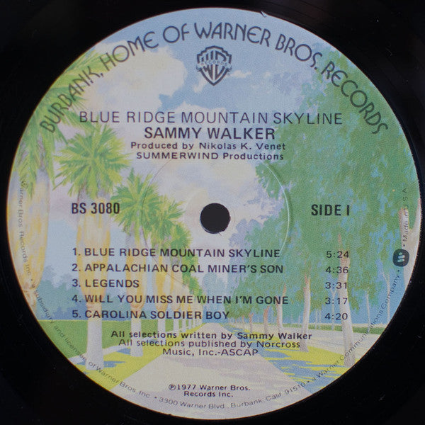 Sammy Walker : Blue Ridge Mountain Skyline (LP, Album, Win)