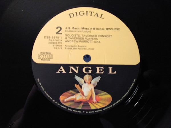 Johann Sebastian Bach, Emma Kirkby, Emily Van Evera, Panajotis Iconomou, Christian Immler, Michael Kilian, Rogers Covey-Crump, David Thomas (9), Taverner Consort & Taverner Players, Andrew Parrott : Mass In B Minor (2xLP)