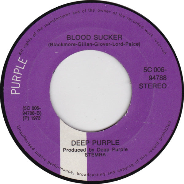 Deep Purple : Super Trouper (7", Single)