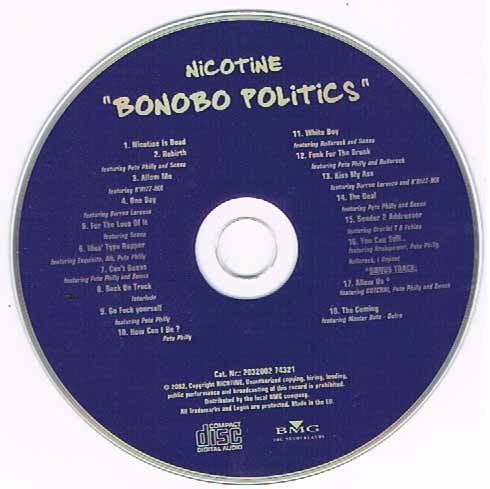 Nicotine (4) : Bonobo Politics (CD, Album)