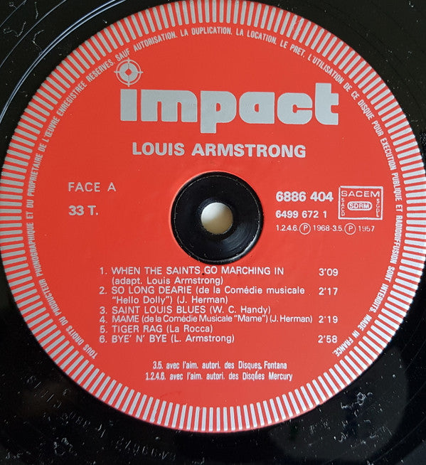 Louis Armstrong : Louis Armstrong (LP, Comp, RE)