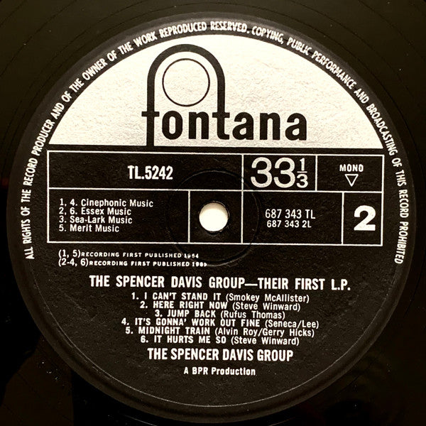 The Spencer Davis Group : Their First LP (LP, Album, Mono)