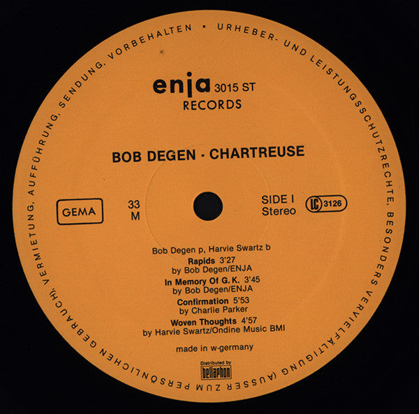 Bob Degen / Harvie Swartz : Chartreuse (LP, Album)