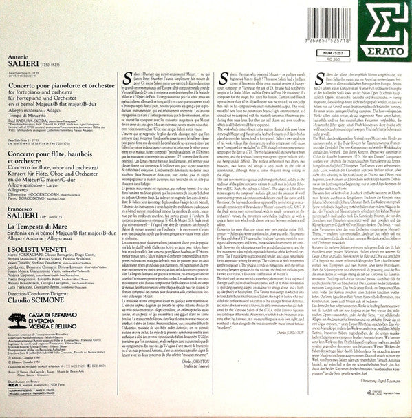 I Solisti Veneti & Paul Badura-Skoda : Salieri (LP, Dig)