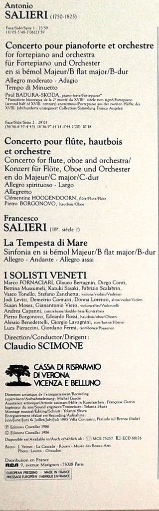 I Solisti Veneti & Paul Badura-Skoda : Salieri (LP, Dig)