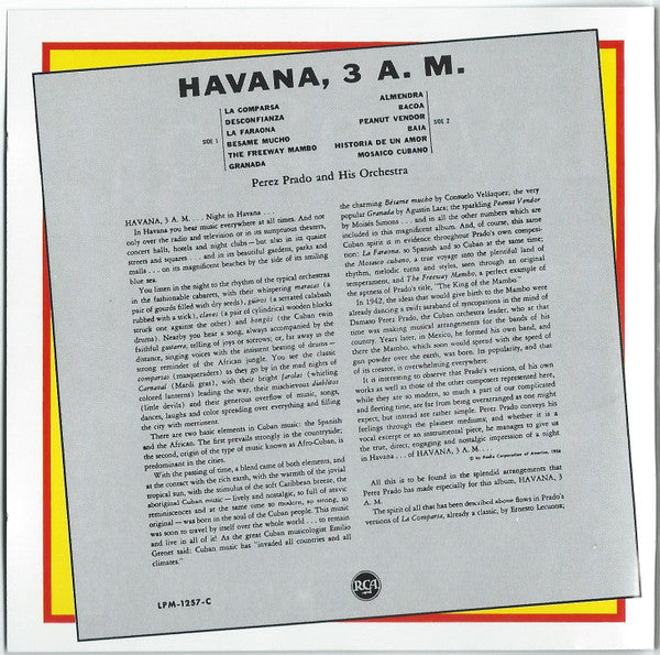 Perez Prado And His Orchestra : Mambo Mania  / Havana, 3 A.M. (CD, Comp, 2-O)