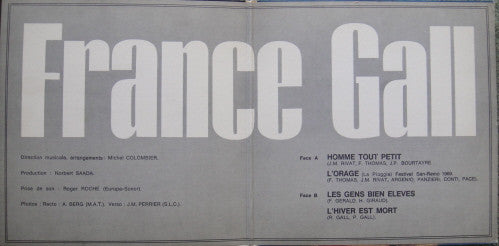 France Gall : Homme Tout Petit (7", EP, Gat)
