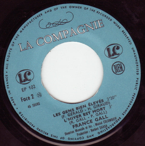 France Gall : Homme Tout Petit (7", EP, Gat)