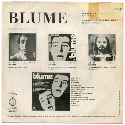 Blume (5) : Mahalia (7", Single)